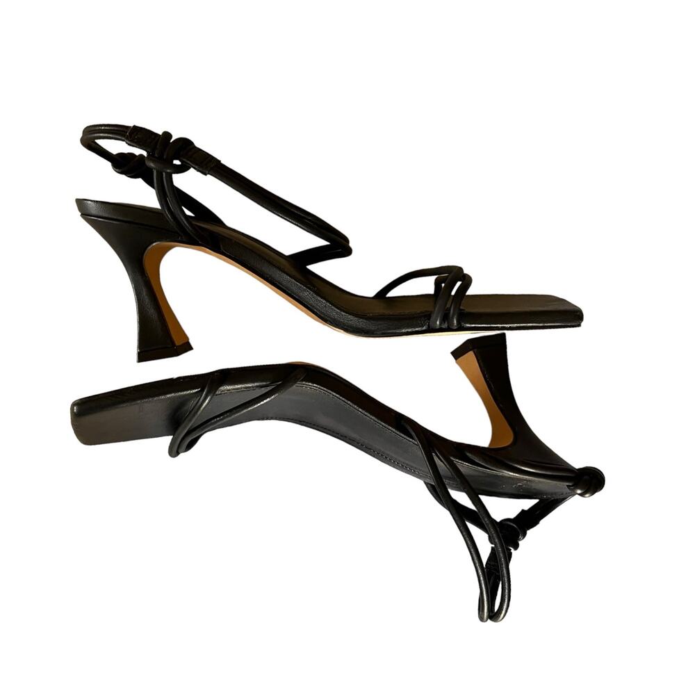 Marc Fisher Black Strappy Slingback Sandals